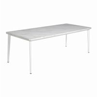 Riba Rectangle Outdoor Dining Table with Marble Top 86 inch TRI40708